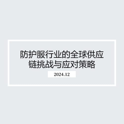 防护服行业的全球供应链挑战与应对策略